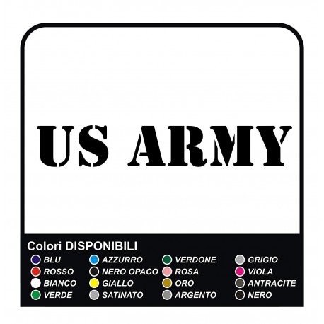 2 Adesivi US Army Auto Paraurti Adesivi Vinile cm 50 