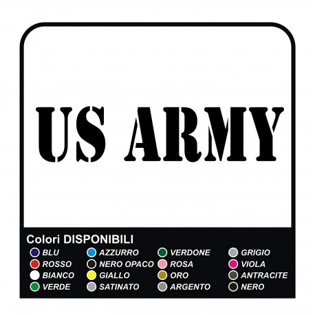 2 Adesivi US Army Auto Paraurti Adesivi Vinile cm20x5 