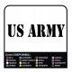 2 US ARMY STICKER Car Bumper Vinyl Sticker - 20 cm x 5 cm