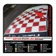 Stickers for FIAT 500 ABARTH strips roof roof chessboard chess sticker decal