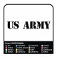 2 Stickers US Army antique effect consumed Car Bumper Stickers Vinyl cm20