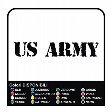 2 Adesivi US Army effetto antico consumato Auto Paraurti Adesivi Vinile cm20