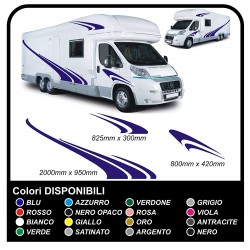 MOTORHOME graphics vinyl stickers decals stripes Set CAMPER VAN CARAVAN Motorhome - graphics 08