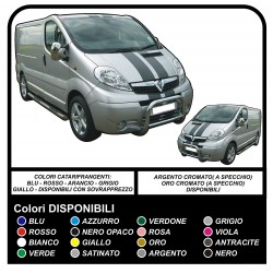 Opel Vivaro bandes Van de Vinyle ST 1.9 2.0 à l'avant et à l'arrière des autocollants van