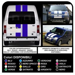 FORD Transit Connect Van ST Strisce grafiche Adesivi Decalcomanie fasce adesive COFANO E BAULE furgone