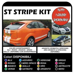 stickers for FORD Focus ST OCT 2.5-stripes TRUNK + BONNET + SIDE car graphic Stickers focus 1.6 1.8 2.0