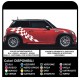 adesivi laterali MINI cooper grafica AUTO a quadretti strisce MINI Checker grafica COOPER S ONE JCW 1.4 1.6