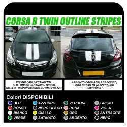 pegatinas para el Capó y el Techo del Opel Corsa D VXR DOBLE de la Víbora de Rayas coche gráficos calcomanías pegatinas B C 1.2