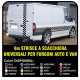 ADESIVI TRANSIT SCACCHIERA 6m CHECKER FORD TRANSIT ST CONNECT VAN LDV ADESIVI FURGONE E VAN