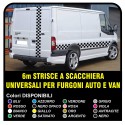 ADESIVI TRANSIT SCACCHIERA 6m CHECKER FORD TRANSIT ST CONNECT VAN LDV ADESIVI FURGONE E VAN