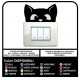 COMPLETE Kit OF 6 STICKERS for switch plates, Adhesive Cat Adhesive Wall Decoration Bedroom dining Room Kitchen Living room