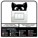 Kit COMPLET DE 6 AUTOCOLLANTS pour plaques d'interrupteurs, de l'Adhésif Chat Adhésif Mural Décoration de Chambre à coucher