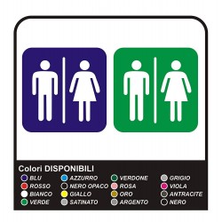 2 Adesivi toilette bagno WC AD USO PROFESSIONALE per ristorante hotel pub locale BAR DISCOTECA negozio centro commerciale