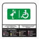 signs toilet WC bathroom STICKER baby changing facilities and disabled facilities FOR PROFESSIONAL USE