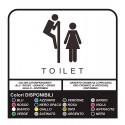 2 adesivi toilette Wall Sticker, Adesivi Murales, Divertente adesivo toilette per negozi e locali commerciali