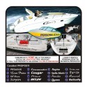 2 Adesivi nome BARCA motoscafo moto d'acqua yacht  adesivi per motoscafo barca a vela veliero nautica