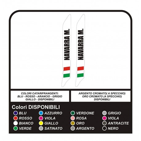 ADESIVI NOME BICI CORSA KART AUTO MOTO CASCO ELEMETTO GRUPPO SANGUIGNO