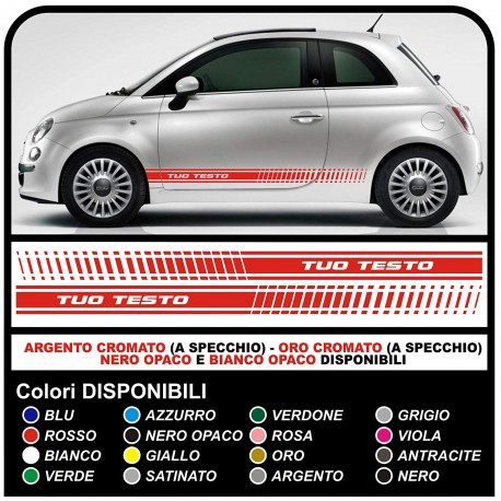 STICKERS ABARTH SIDE SIDE panels for the Fiat 500 ABARTH stickers decals side side Stickers FIAT 500 CUSTOM