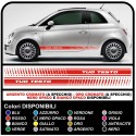 ADESIVI ABARTH LATERALI FIANCATE per Fiat 500 ABARTH stickers decals side lato Adesivi FIAT 500 PERSONALIZZATI