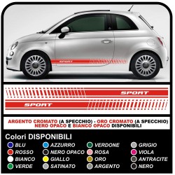 Autocollants FIAT 500 SPORT bandes adhésives FIAT 