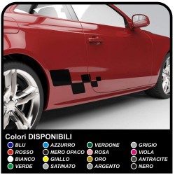 adesivi laterali scacchi bmw amg adesivi mercedes strisce adesive fasce Adesive audi strisce mini cooper Viper fiat 500 smart