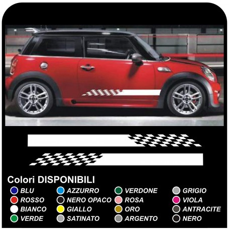 MINI COOPER kit de adhesivo rayas COUNTRYMAN John Cooper UN adhesivo tiras de lado las carreras de TODOS los MODELOS mini Rayas