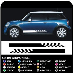 MINI COOPER kit strisce adesive COUNTRYMAN John Cooper ONE fasce adesive laterali racing TUTTI MODELLI mini Strisce Rally