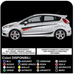 stickers FORD FIESTA MK7 / 8 and Graphics Set Stickers Stripes FIESTA decals car side straps for ford FIESTA