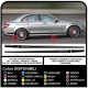 Aufkleber für Mercedes cla cl sl slk c63 - 507-AMG-seitliche streifen-streifen für mercedes Aufkleber satz für mercedes