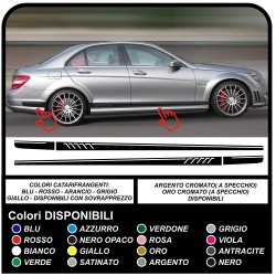 Adesivi per Mercedes cla cl sl slk c63 - 507 AMG fasce laterali strisce per mercedes Adesivi laterali per mercedes Set completo