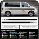 VOLKSWAGEN VW t4/t5 EVO adesivi laterali centrali Strisce Set Adesivi volkswagen ford transit doblo camion ducato fiat furgone