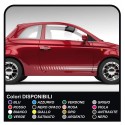 Stickers side for FIAT 500 adhesive strips sides FIAT 500 stickers decals