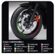 AUTOCOLLANTS TRICOLORE bandes adhésives pour les ROUES DUCATI YAMAHA SUZUKI KAWASAKI HONDA BMW GP STYLE