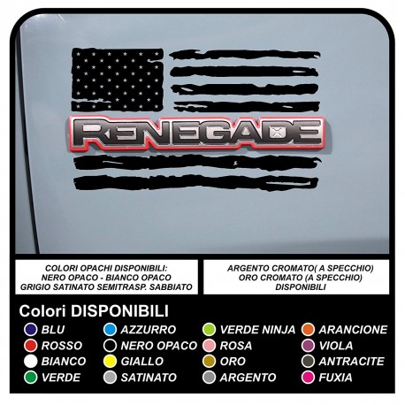 adesivi jeep renegade bandiera americana consumata US ARMY adesivi per portiera