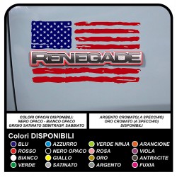 stickers two-tone jeep renegade american flag worn US ARMY stickers for the door