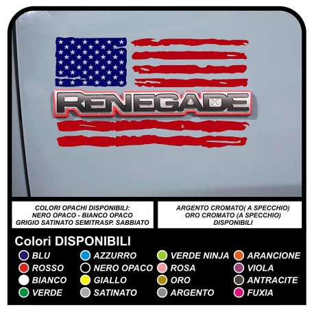 aufkleber ZWEIFARBIG jeep renegade amerikanische flagge verbraucht US ARMY aufkleber für tür