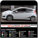 Set d'autocollants pour FORD FIESTA MK7 / 8 Graphiques Bandes de voiture de bandes de côté